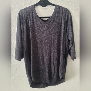 Black 3/4 Sleeve Sweater Soft Material